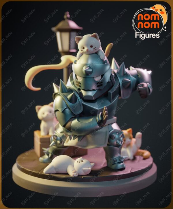 Alphonse Elric and cat - chibi STL 3D PRINTING